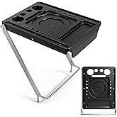 Innvist Ladder Tray, Extension Ladder Accessory Multi-Purpose Project Tray for Universal Step ladder, Ladder Work Platform Paint Tray for Tools, Screwdriver, Electric Drill, Paint, 55lbs Weight Rating