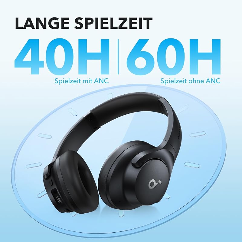 by Anker Q20i kabelloser Bluetooth Over-Ear-Kopfhörer