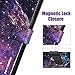 BENTOBEN Note 8 Wallet Case, Samsung Galaxy Note 8 Case, PU Leather Nebula Galaxy Stars Space Design Card Holder Slots Kickstand Magnetic Wristlet Folio Flip Cover for Samsung Galaxy Note8, Purple