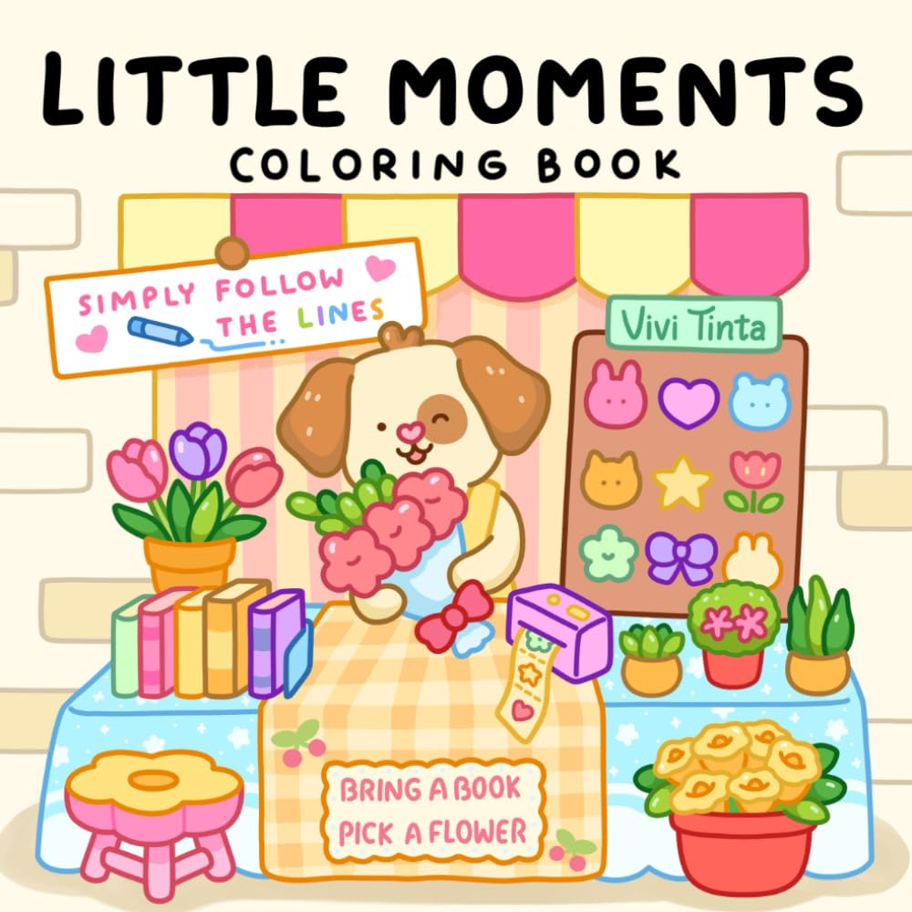 Little Moments: Color By Line Coloring Book for
