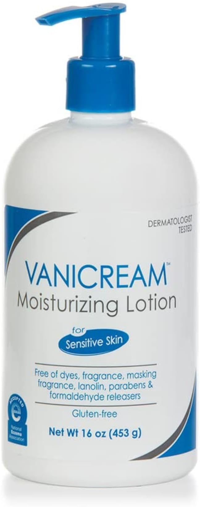Vanicream Moisturizing Lotion with Pump 16 oz Fragrance Free for Sensitive Skin