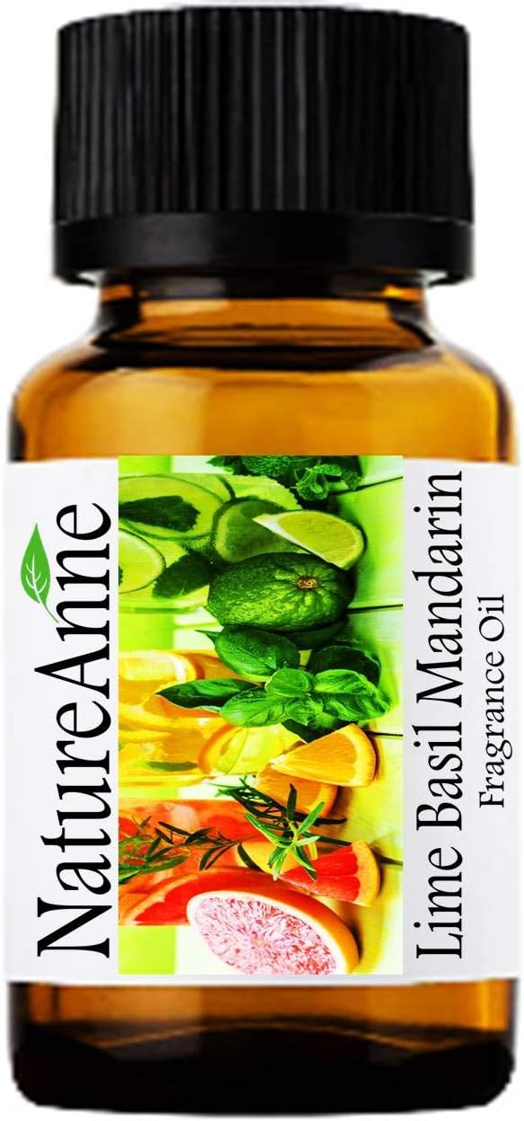 Premium Grade Fragrance Oil - 10ml - Scented Oil - for Diffuser Oils, Making Soap, Candles, Lotion, Home Scents, Linen Spray, Lotion, Perfume, Beard Oil (Lime Basil Mandarin, 10ml)
