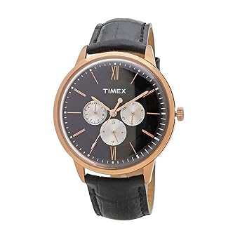 timex analog black dial men's watch