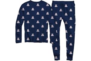 Wes and Willy NCAA Boy's All Over Print Long Sleeve PJ,