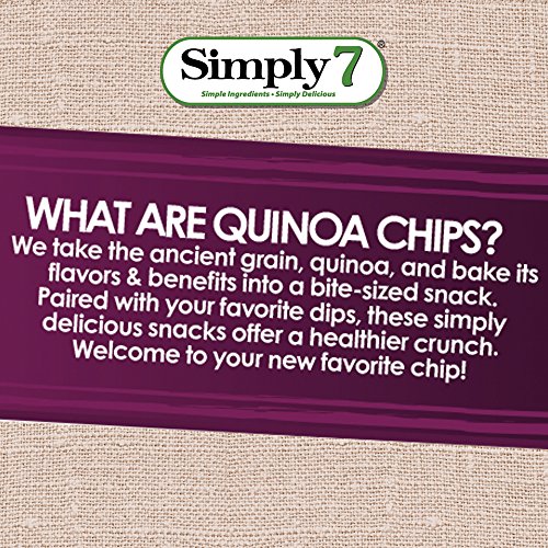 Simply7 Gluten Free Quinoa Chips, Sea Salt, 0.8 Ounce, (Pack of 24)