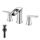 Yundoom Chrome Bathroom Faucet - 8 Inch Widespread