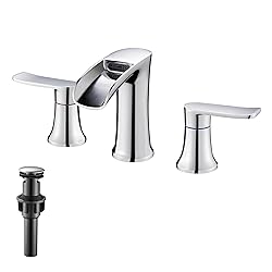 Yundoom Chrome Bathroom Faucet - 8 Inch Widespread