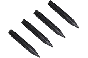 Bebrant 4 PCs Plastic Spikes for Solar Flame Torch Lights Solar Torch Lights Replacement ABS Ground Stakes