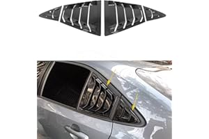 NUFAR ANUNFRRE Car Accessories Fit for Toyota Corolla 2020 2021 2022 2023 ABS (Bright Black) Exterior Rear Side Window Louvers Air Vent Sun Shade Shutter Panel Cover Auto Decoration Trim 4PCS