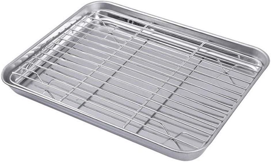 TMYQM 1 Set Rectangular Baking Tray Stainless Steel Baking Pan Sheet