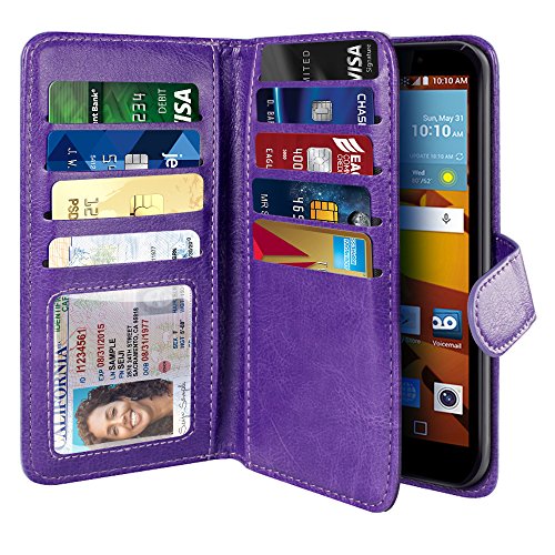 Nextkin lg g stylo ls770 case, leather dual wallet foli…