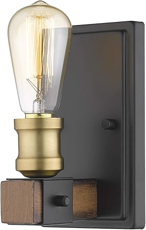 Amazon Com Kirkland 1 Lampara De Pared Madera De Caoba Rustica