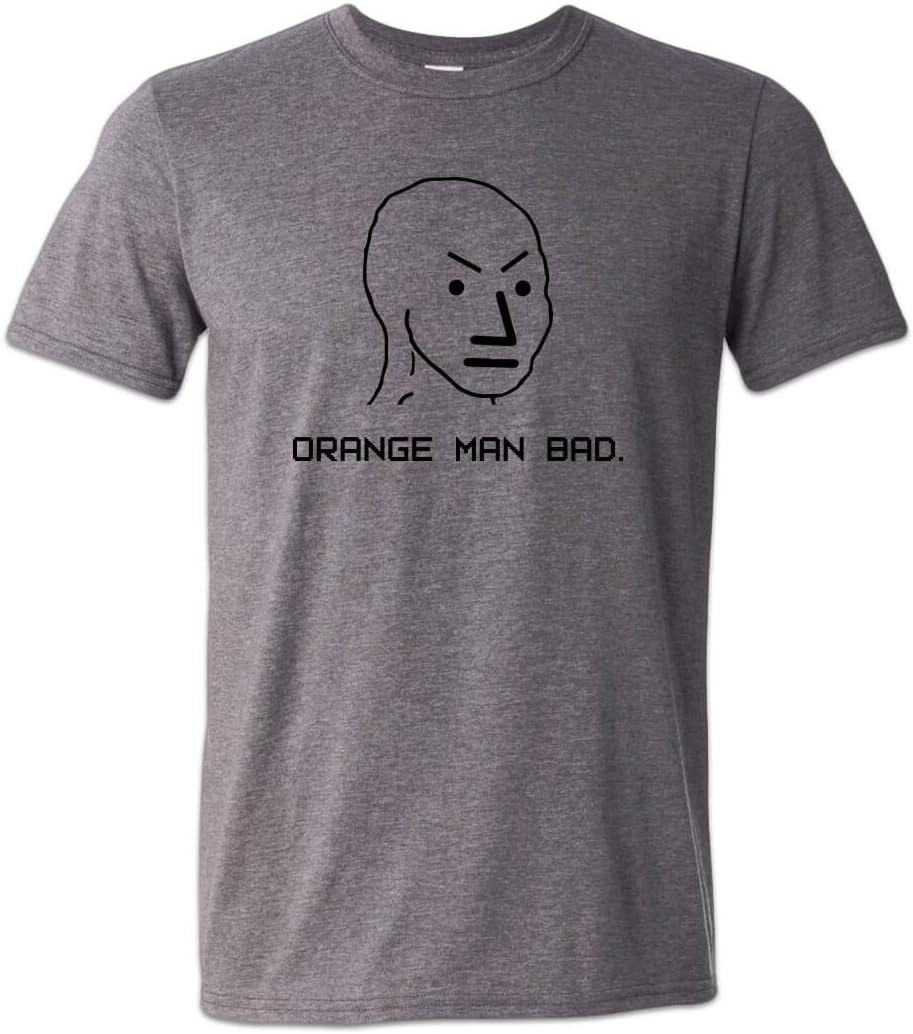 Zepp Tees Orange Man Bad NPC Meme T-Shirt Funny Troll Non Player Character Liberal AI