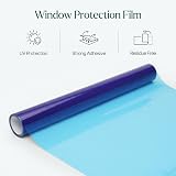WINSOME Glass Window Protection Film 600mm x 25m Self Adhesive Clear Blue view 3