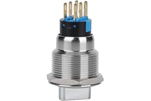 19mm Rotary Switch Stainless Steel Waterproof IP67 Switchover Control Selector Switch Working Pressure 5~14n for Industrial E