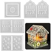 RESINWORLD 3D Combined Heart House Tealight Holder Silicone Mold, House Candle Holder Mold for Epoxy Resin