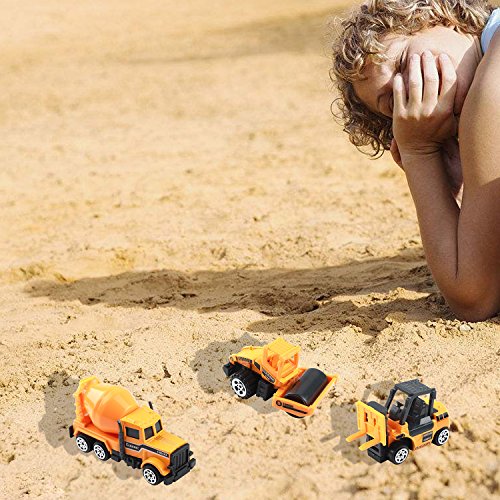 image for Winkon Kids Construction Toys - Kids Birthday Gifts, 6 Pcs Play Trucks