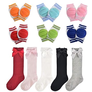 baby knee high socks for crawling