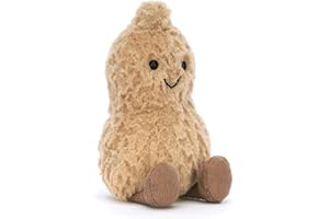 Jellycat Amuseables Peanut Stuffed Toy, 6 inches - Food Plush - Fun Gift Idea