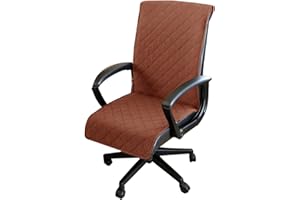 Ergonomic Office Chair Covers Checkered Pattern Nonslip Backing Waterproofs Fabric Sleeve for Comfortable Seating Waterproofs