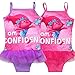 KIDHF Trolls One Piece Summer Swimsuit Girls Princess Swimwear (Purple,100/3-4Y)