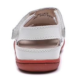 DADAWEN Boy's Girl's Leather Soft Closed Toe