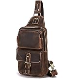 Le'aokuu Outdoor Casual Travel Hiking Crossbody Chest Sling Bag Rig One Shoulder Strap Bag Backpack 1315