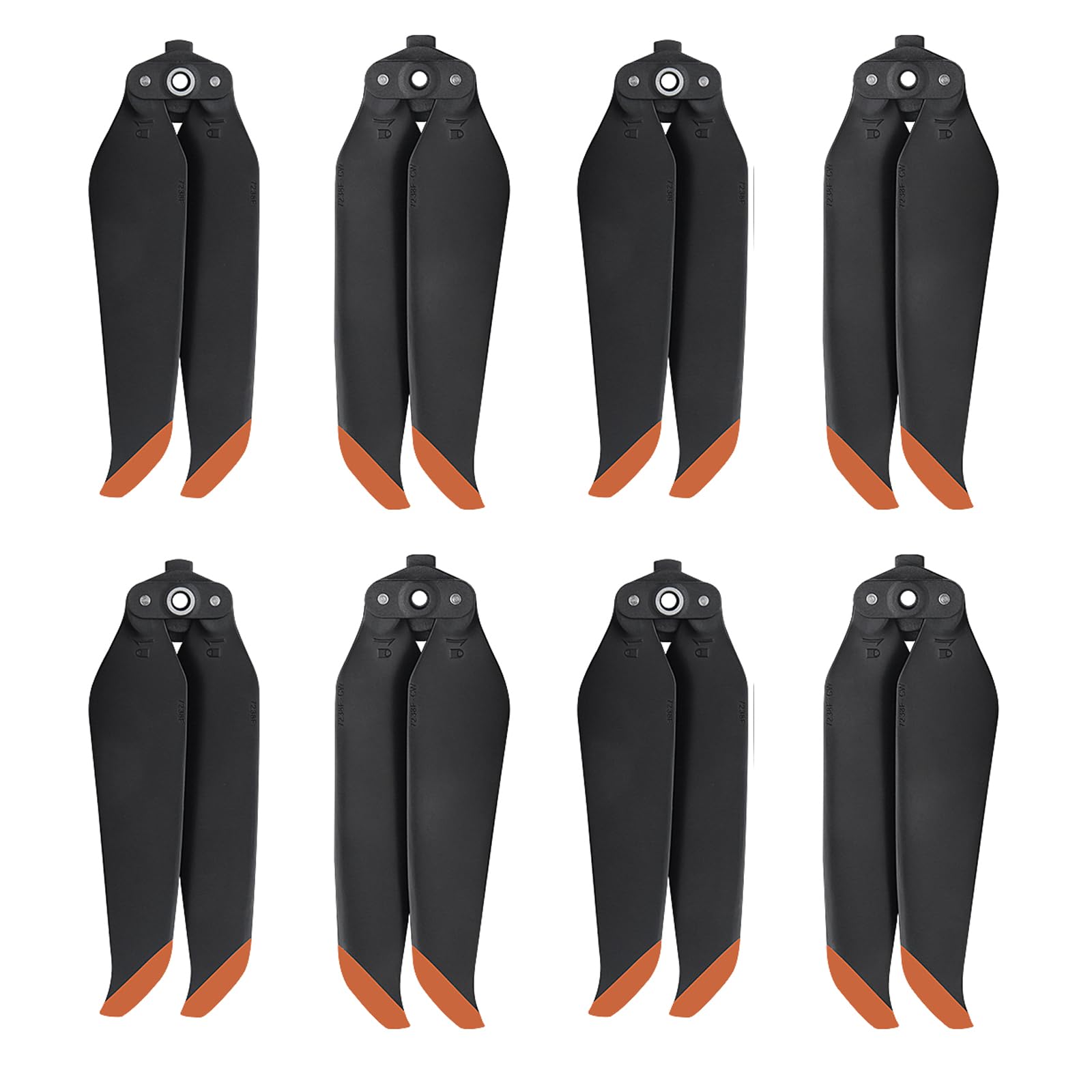 Tosiicop 4 Pairs Mavic Air 2 Propellers Replacement Prop Blades Low Noise Quick-Release 7328 Wings for DJI Mavic Air 2 Drone Accessories Orange Tips