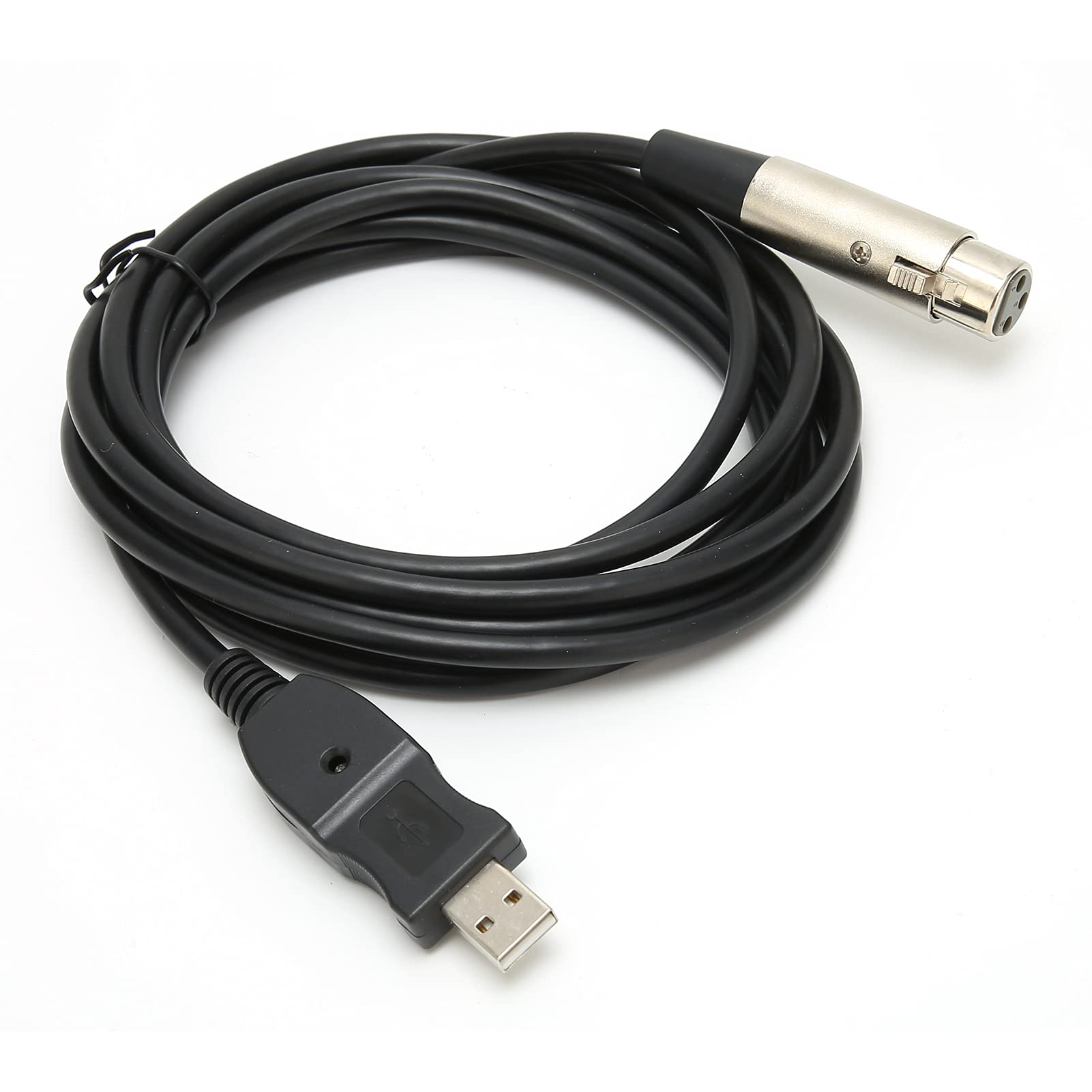 USB to XLR Adapter Cable USB 2.0 Microphone Cable Connector Cords Adapter for Microphones USB Studio Audio Cable Adapter for Recording Karaoke Singing 3M