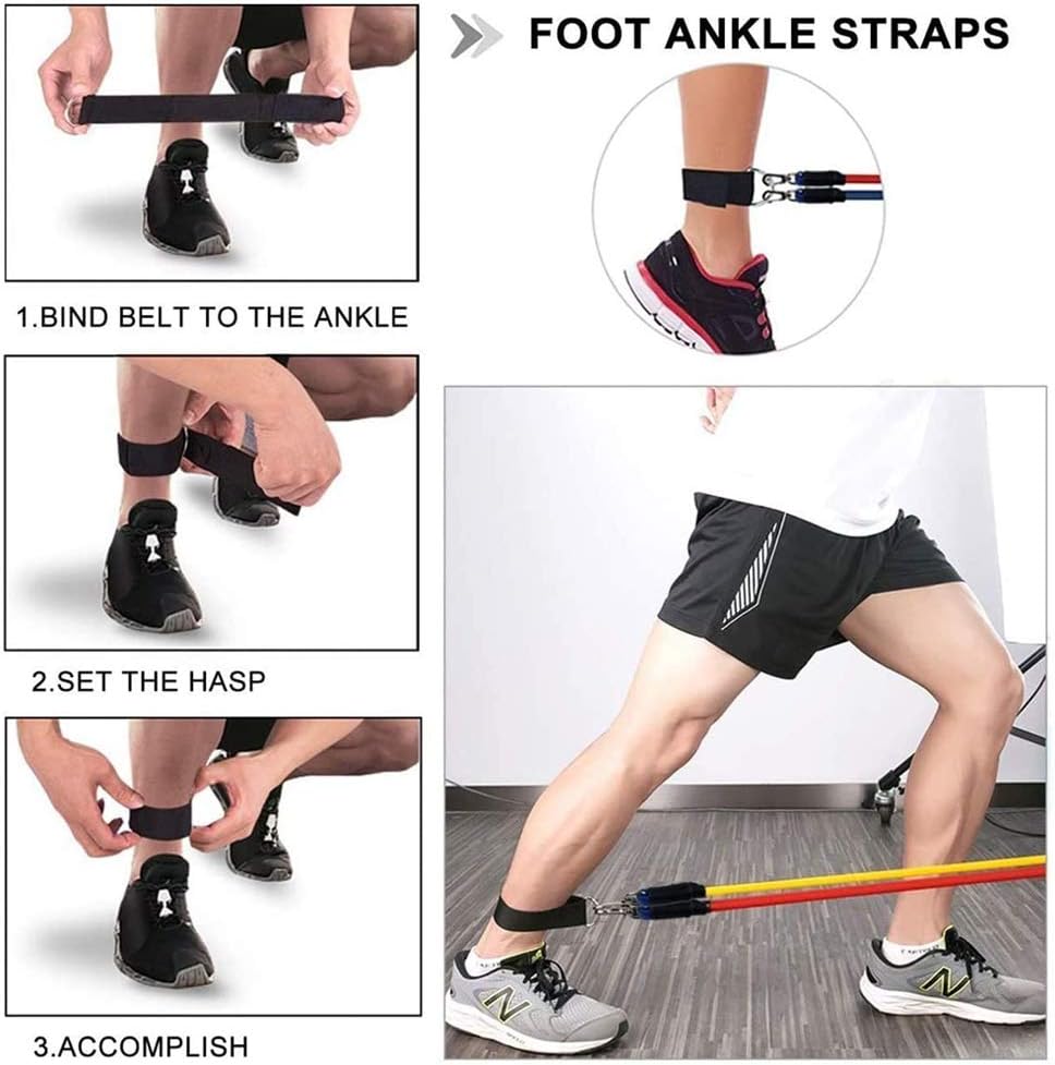 Rommisie 11 Pack Resistance Bands Set, Portable Home Workouts Accessories, Exercise Bands with Door Anchor, Handles, Legs Ankle Straps for Resistance Training, Physical Therapy, Yoga, Pilates : Sports & Outdoors