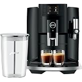 Jura E8 5th Gen Automatic Coffee Machine Bundle | Glass Milk Container, (2 items)