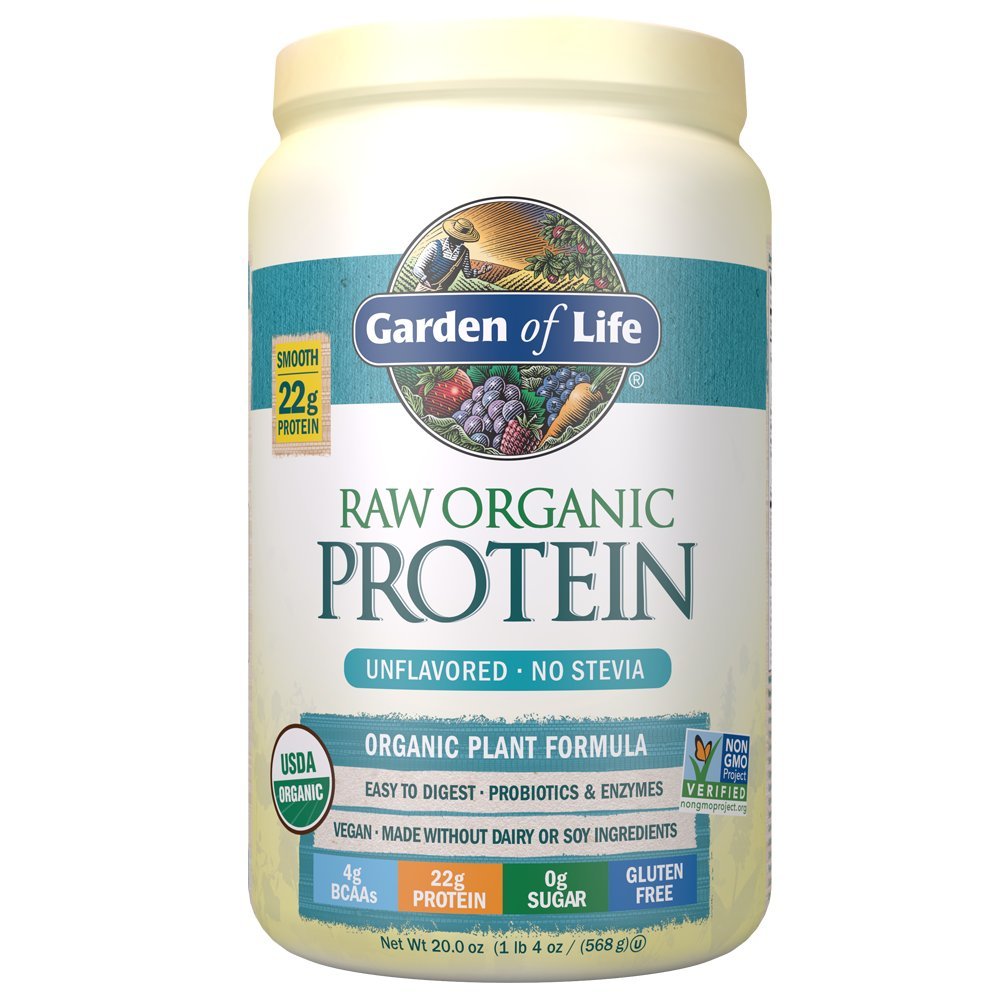 Garden of Life Meal Replacement Organic Raw Plant Based Protein Powder, Lightly