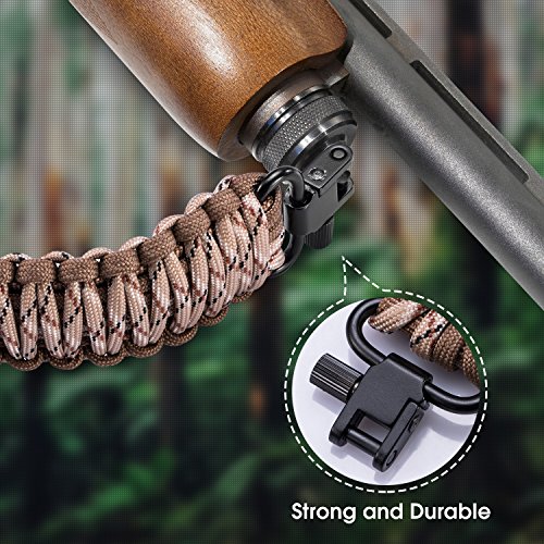 Soma Gun Sling Rifle Sling Paracord 550lb 2 Point Adjustable Strap for Tactical Rifle or Shotgun 4 Colors