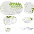 Corelle 21 Pc Dinner Set - European Herbs (Vitrelle Glass, White)
