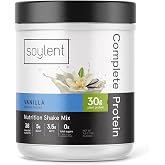 Soylent Complete Protein Powder, Vanilla, 30g Protein Shake for Muscle Growth and Recovery, BCAAs, MCT, 28 vitamins &amp; minerals, Zero Sugar, Gluten Free, Vegan - 1.25lb