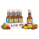 El Yucateco tra Hot Habanero Sauce, 4 fl oz, Pack of 6 | Authentic Mexican, Chile Habanero, Extra Heat, Imported from Mexico