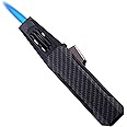 JOBON Solar Beam Torch - the Hottest Torch on Earth, Turbine Torcher, Adjustable Lockable Firepower Butane Refillable Jet Flame Lighter for Baking Kitchen Grill BBQ Camping (Gas Not Included) (Black)