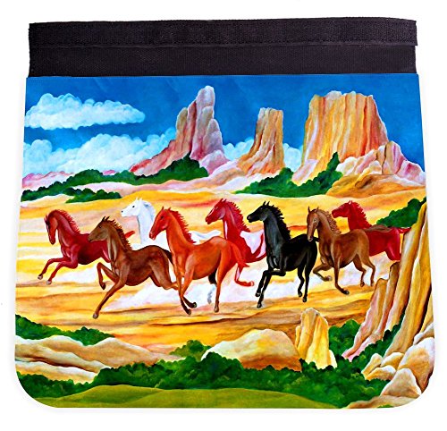 Rikki Knight Lucky Horses in color running Additional FLAP for Premium UKBK BackPack - FLAP ONLY (BackPack not included)