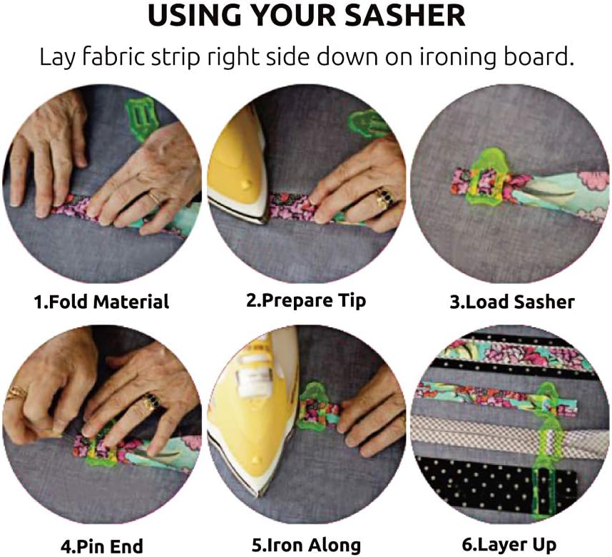 Jelly Roll Sasher Tool Set, 10 Pcs MultiSizes Sasher for Folding