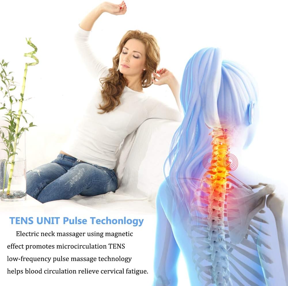 SnapOn Neck Massagers, Shiatsu Deep Tissue Back Massage with Heat