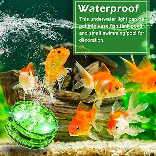 Candywe Submersible Led Lights, 4 Pack Submersible Lights Waterproof Remote Controlled RGB Changing Waterproof Lights for Pond Pool Fountain Aquarium Vase Hot Tub Bathtub Event Party and Home Decor - Thumbnail 4