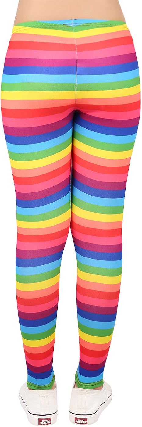 HDE Cute Girl’s Leggings with Print Designs – Full Ankle Length Comfy Tights: Clothing