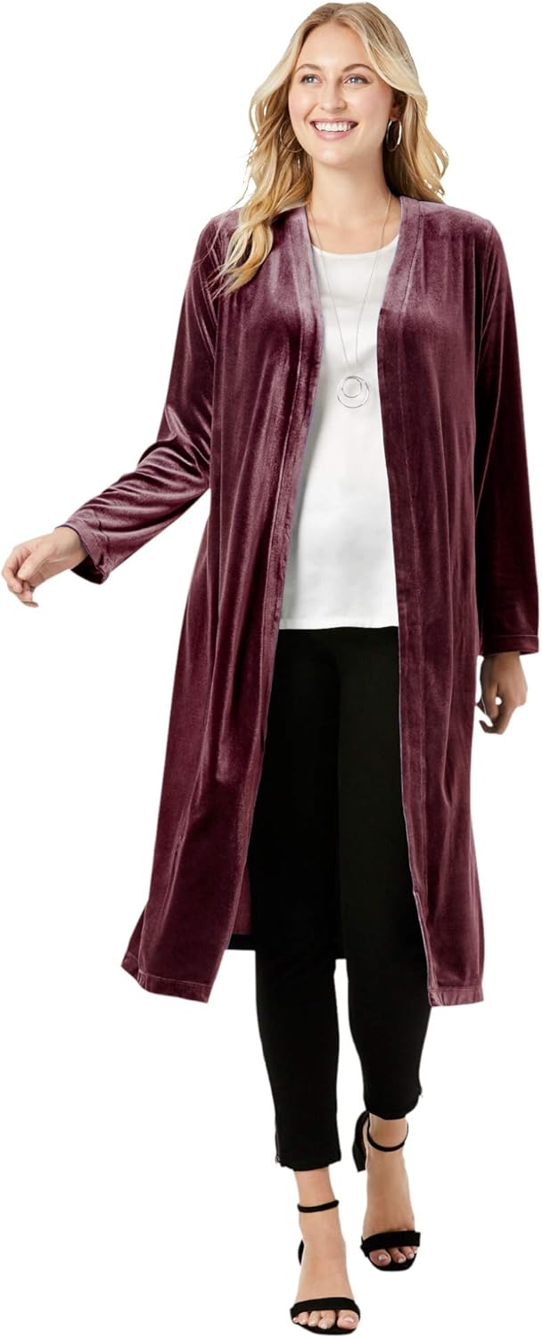 plus size velvet cardigans
