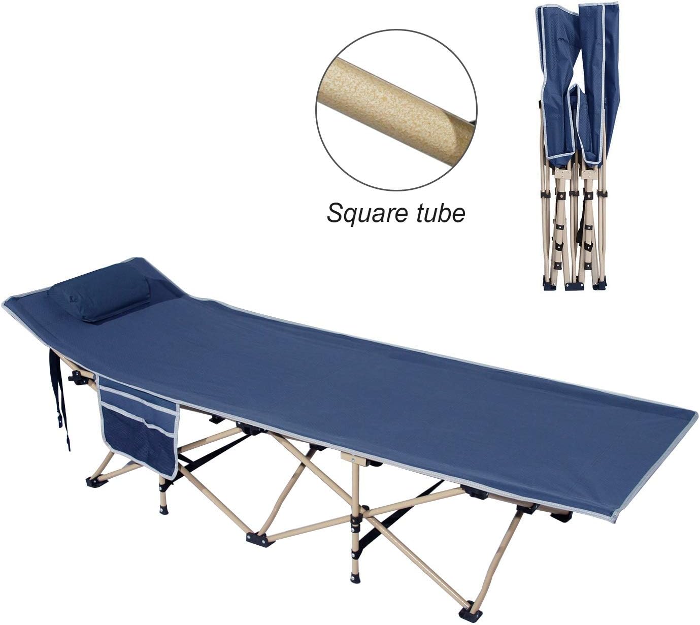 sogesfurniture Folding Camping Bed Sun Lounger Portable Camping Bed for