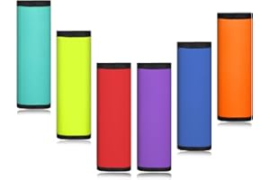 BRUISLARD 6 Pcs Luggage Handle Wrap Set 5.9inch Luggages identifiers for Suitcase Luggage Handle Wraps Replacement Bright Luggages Tags for Suitcases Carry on Strap Bag Spotter Travel Accessories(6 Color)