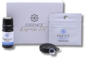 HONÉ Essence Wearable Aromatherapy Nasal Diffuser – Peppermint Essential Oil Nose Ring Silicone Inhaler for Stress & Mood Support - Made in USA & Travel-Friendly