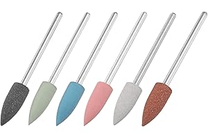 M METERXITY 1-Set Polishing Bit Buffing Wheel, 0.23 Inch(6mm) Dia Silicone Pointed Polishing Kit Sanding Bits for Jewelry/Bon