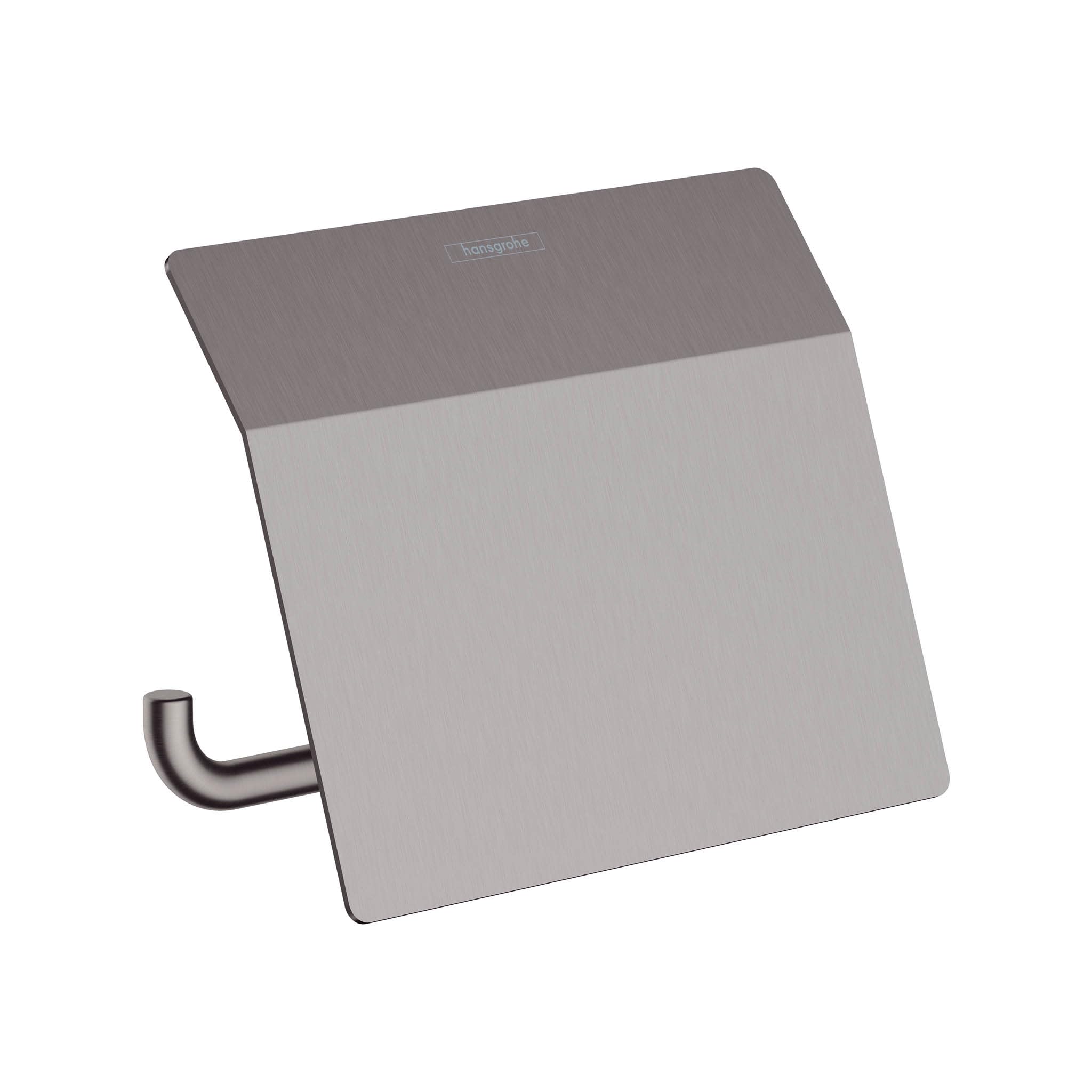 hansgrohe AddStoris Roll holder with cover, brushed black chrome, 41753340