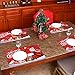 6PCS Cute Christmas Placemats Waterproof Xmas Placemat for Dining Table Decoration(17.3” X 11.8”)