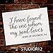 I Have Found the One Stencil by StudioR12 | Wedding Scripture Word Art - Reusable Mylar Template | Painting, Chalk, Mixed Media | Use for Crafting, DIY Home Decor - CHOOSE SIZE … (11